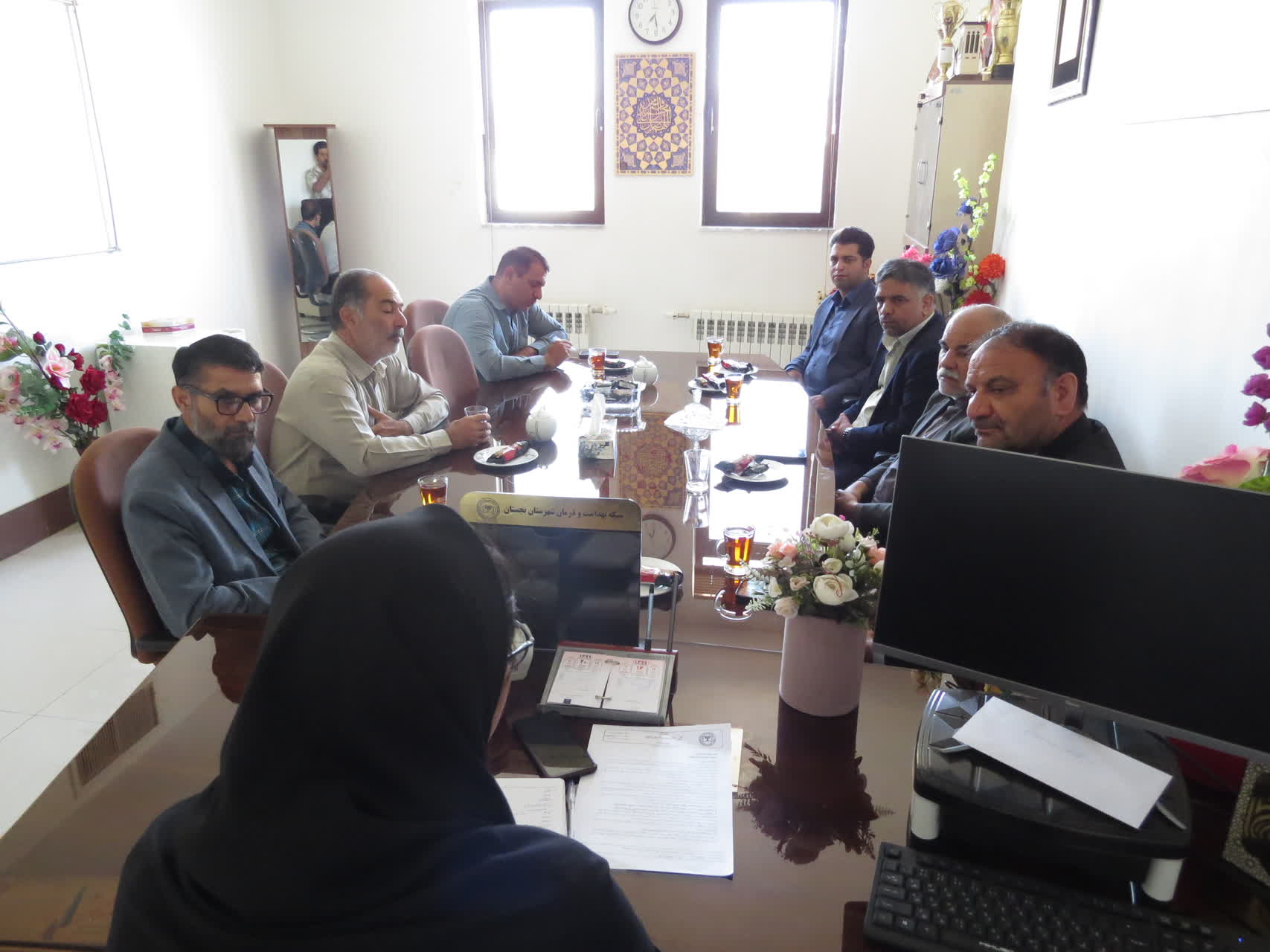 دیدار اعضای شورای اسلامی و شهردار بجستان با ریاست شبکه بهداشت و درمان بجستان